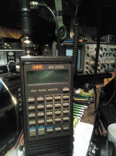 AOR AR-2000 wide range monitor. Old faithful handheld receiver that has been dragged everywhere and used from below sea level to over 20,000ft ! 