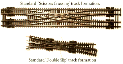 Available 'standard track sections' can be relatively easily modified to model prototypical high density pointwork
